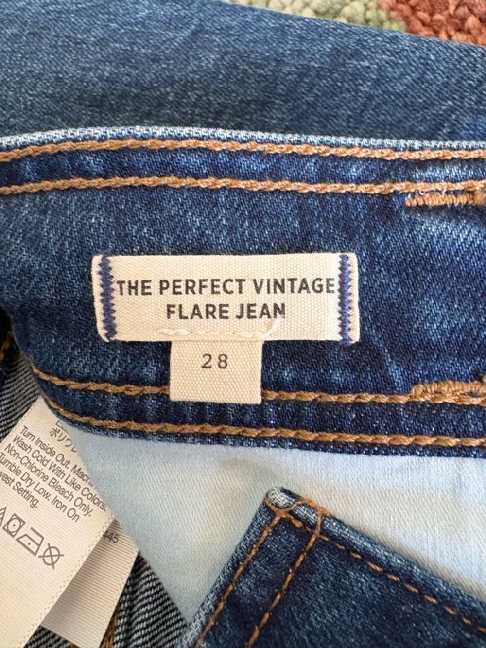 MADEWELL JEANS WOMENS 28 BLUE THE PERFECT VINTAGE FLARE JEAN LIKE NEW - Picture 4 of 16